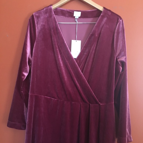 NWT a new day velvet wrap midi dress size xl - Picture 2 of 8